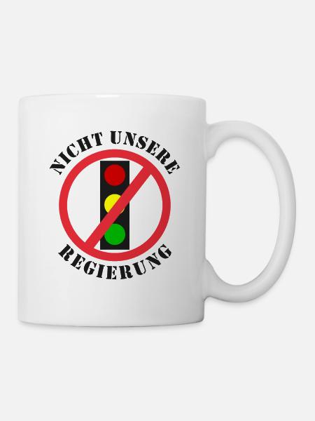 Ampel Nicht unsere Regierung - Tasse - Weiß