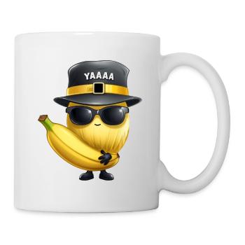 Melon, melon miel et banane avec chapeau et verres - Mug blanc - blanc - Droite