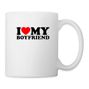I Love My Boyfriend - Ich Liebe Meinen Freund - Mug - white - Right