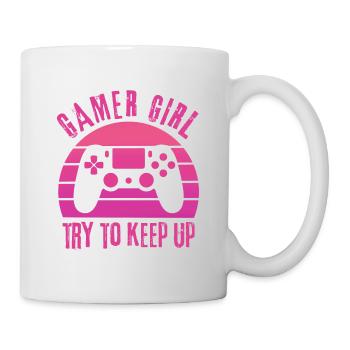 Gamer Girl essaie de suivre - Mug blanc - blanc - Droite