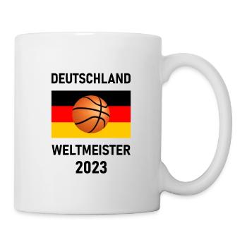Deutschland Basketball Weltmeister 2023 Fan Shirt - Tasse - Weiß - Rechts