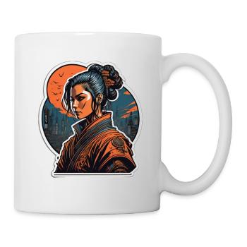 Woman with kimono - Mug - white - Right