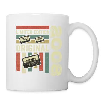 Vintage 2008 - Retro Geburtstagsspruch 2008 - Tasse - Weiß - Rechts