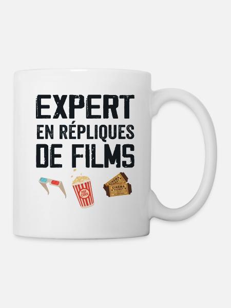 Expert en répliques de films cadeau humour cinéma - Mug blanc - blanc