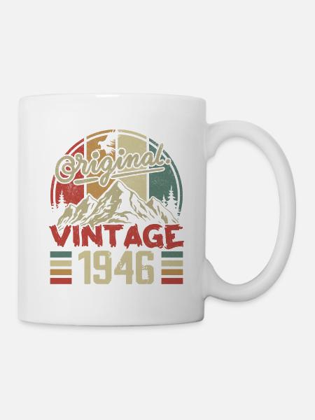 Jahrgang 1946 Retro Geburtstagsgeschenk Jahrgang 1946 - Tasse - Weiß