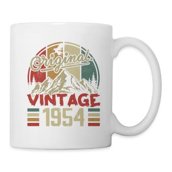 Jahrgang 1954 Retro Geburtstagsgeschenk Jahrgang 1954 - Tasse - Weiß - Rechts