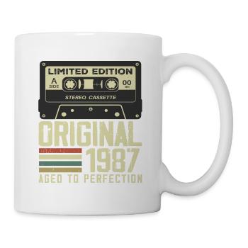 37e Cadeau Anniversaire Style rétro 1987 - Mug blanc - blanc - Droite