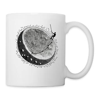 Grimpant peint à la main - Mug blanc - blanc - Droite