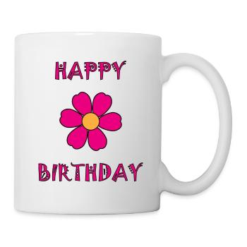 HAPPY BIRTHDAY. JOYEUX ANNIVERSAIRE. ANNIVERSAIRE. - Mug blanc - blanc - Droite