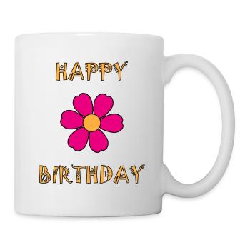 HAPPY BIRTHDAY. JOYEUX ANNIVERSAIRE. ANNIVERSAIRE. - Mug blanc - blanc - Droite