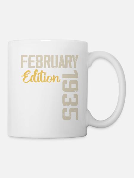 Février 1935 Anniversaire Février 1935 Rétro - Mug blanc - blanc