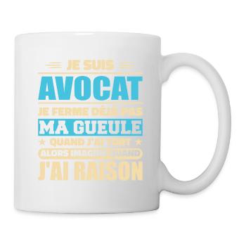 Je Suis Avocat - Cadeau Humour Avocat - Mug blanc - blanc - Droite
