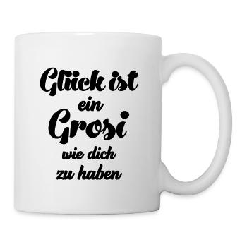Glück ist es ein Grosi wie dich zu haben - Tasse - Weiß - Rechts