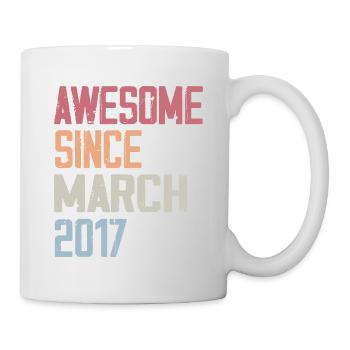 2017 March Birth Birthday March 2017 Gift - Mug - white - Right