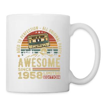 Cadeau D’anniversaire Vintage 1958 | Né en 1958 - Mug blanc - blanc - Droite