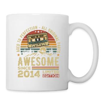 Vintage Geburtstagsgeschenk 2014 | Jahrgang 2014 - Tasse - Weiß - Rechts