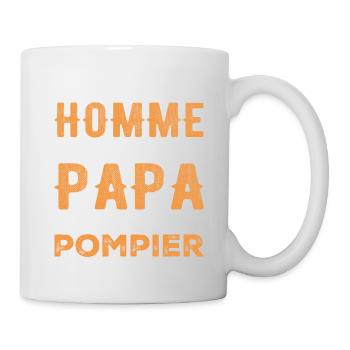 Ein echter Mann ist nur ein Vater und ein Feuerwehrmann - Tasse - Weiß - Rechts