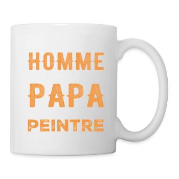 Ein echter Mann ist nur ein Vater und ein Maler - Tasse - Weiß - Rechts