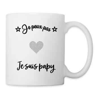 PAPY. FÊTE DES PÈRES. BONNE FÊTE PAPY. JE T'AIME. - Mug blanc - blanc - Droite