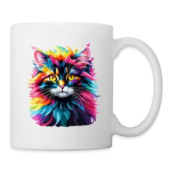 Cat Cat Rainbow Cute Kids - Mug - white - Right