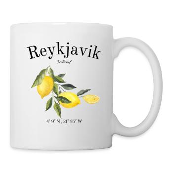 Reykjavik - Iceland - Nordatlantik - Geschenk - Tasse - Weiß - Rechts