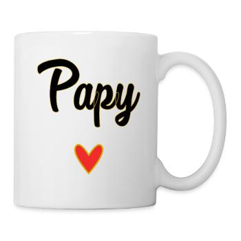 PAPY. PAPA. FÊTE DES PÈRES. BONNE FÊTE PAPA - Mug blanc - blanc - Droite