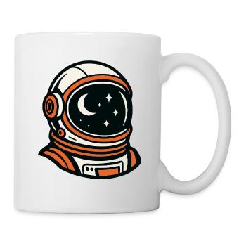 Astronaute dans le ciel nocturne - Mug blanc - blanc - Droite