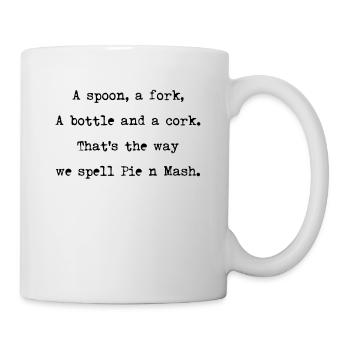 Spoon, Fork, Pie and Mash - Mug - white - Right