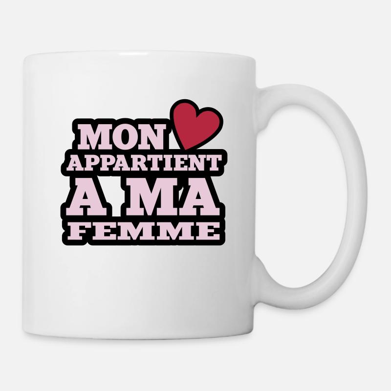 mon coeur appartient à ma femme - Mug blanc - blanc