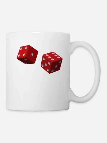 dés rouges - Mug blanc - blanc
