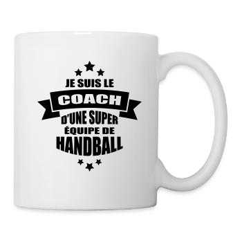 je suis le coach d'une super équipe de handball - Mug blanc - blanc - Droite