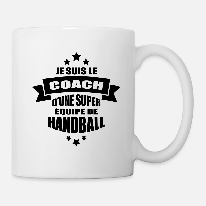 je suis le coach d'une super équipe de handball - Mug blanc - blanc