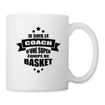 je suis le coach d'une super équipe de basket - Mug blanc - blanc - Droite