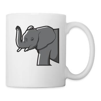 Elephant Elephant Trunk Kenya Safari Wild Animal Animal - Mug - white - Right
