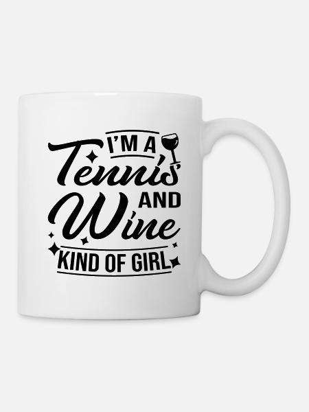 Tennis And Wine - Tasse - Weiß