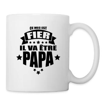 ce mec est fier il va être papa - Mug blanc - blanc - Droite