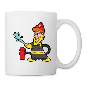 Feuerwehrmann Feuerwehr Feuer Brand Hydrant 112 - Tasse - Weiß - Rechts