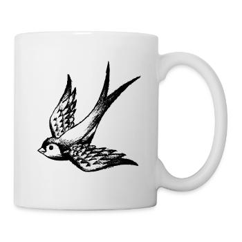 swallow bird summer wings - Mug - white - Right