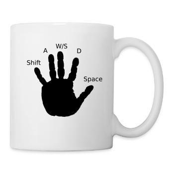 Gamer Hand - Tasse - Weiß - Rechts