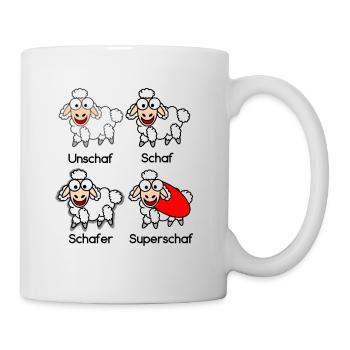 Unschaf Schaf Schafer Superschaf #Schafmania - Tasse - Weiß - Rechts