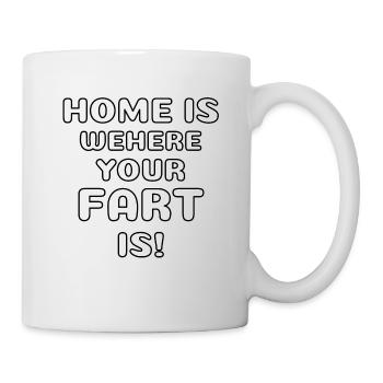 La maison est où votre pet dit flatulence pet - Mug blanc - blanc - Droite