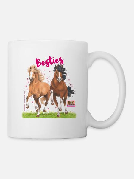 Pferdefreunde Besties Westfale & Haflinger - Tasse - Weiß
