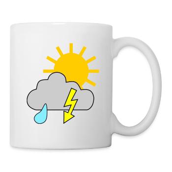 Sun - rain - thunderstorm - Mug - white - Right