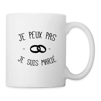 Je peux pas je suis marié - Mug blanc - blanc - Droite