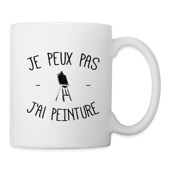 Je peux pas j'ai peinture - Mug blanc - blanc - Droite