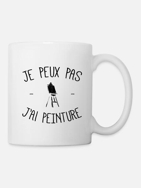 Je peux pas j'ai peinture - Mug blanc - blanc