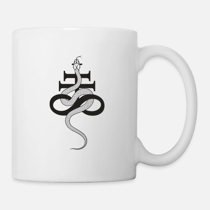 Black Snake Leviathan Cross - Mug - white