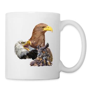 Pigargos et hibou - Mug blanc - blanc - Droite