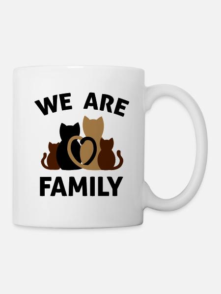 Nous sommes une famille - famille de chats - Mug blanc - blanc