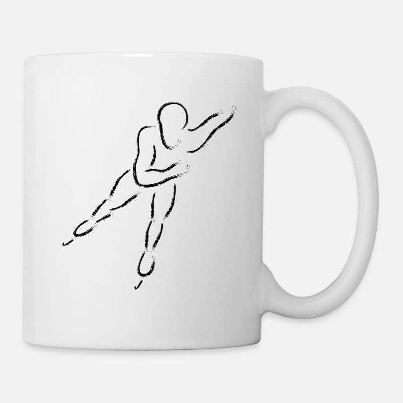 Speedskater, Shorttrack oder Eisschnellläufer - Tasse - Weiß